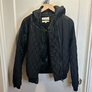 Thread & Supply black bomber quilted jacket